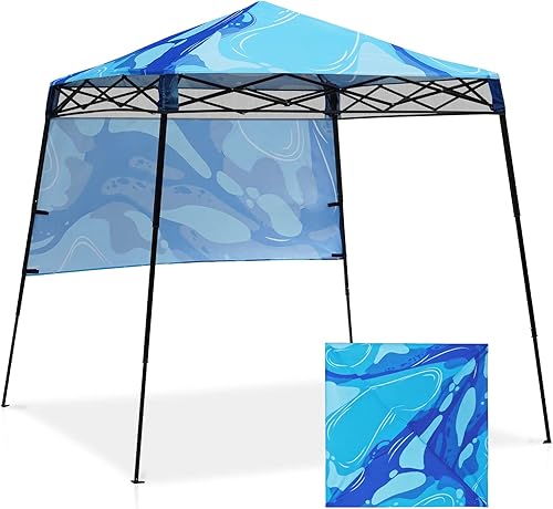 Miniatura 15 de EAGLE PEAK Tienda de campaña desplegable de 8 x 8 con pared lateral, compacta, portátil, patas inclinadas, refugio solar instantáneo para playa