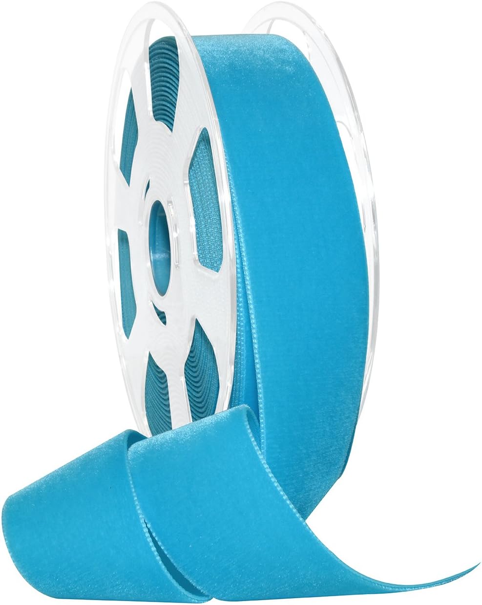 Morex Ribbon Nylvalour Ribbon Swiss Velvet, 1.5" x 11 Yd, Turquoise (01240/10-616)
