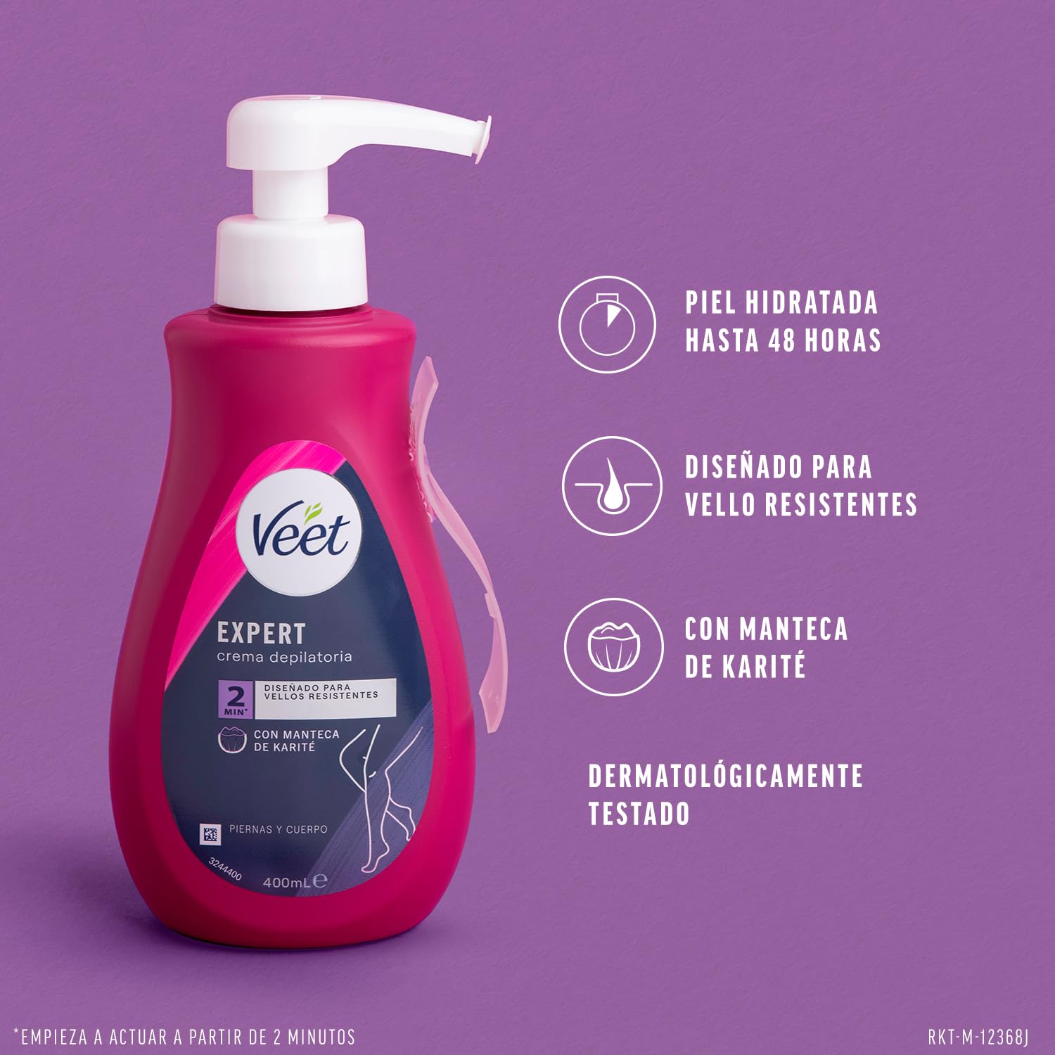 Veet Expert krem do depilacji kobiet do ciała i nóg, z matką shea, 400 ml