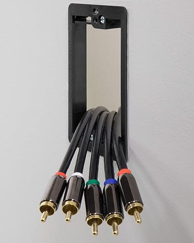 Miniatura 5 de Fosmon  Placa de pared de 1 cuerpo de apertura estilo de brocha para pasar cables de bajo voltaje. Placa para instalar en la pared,