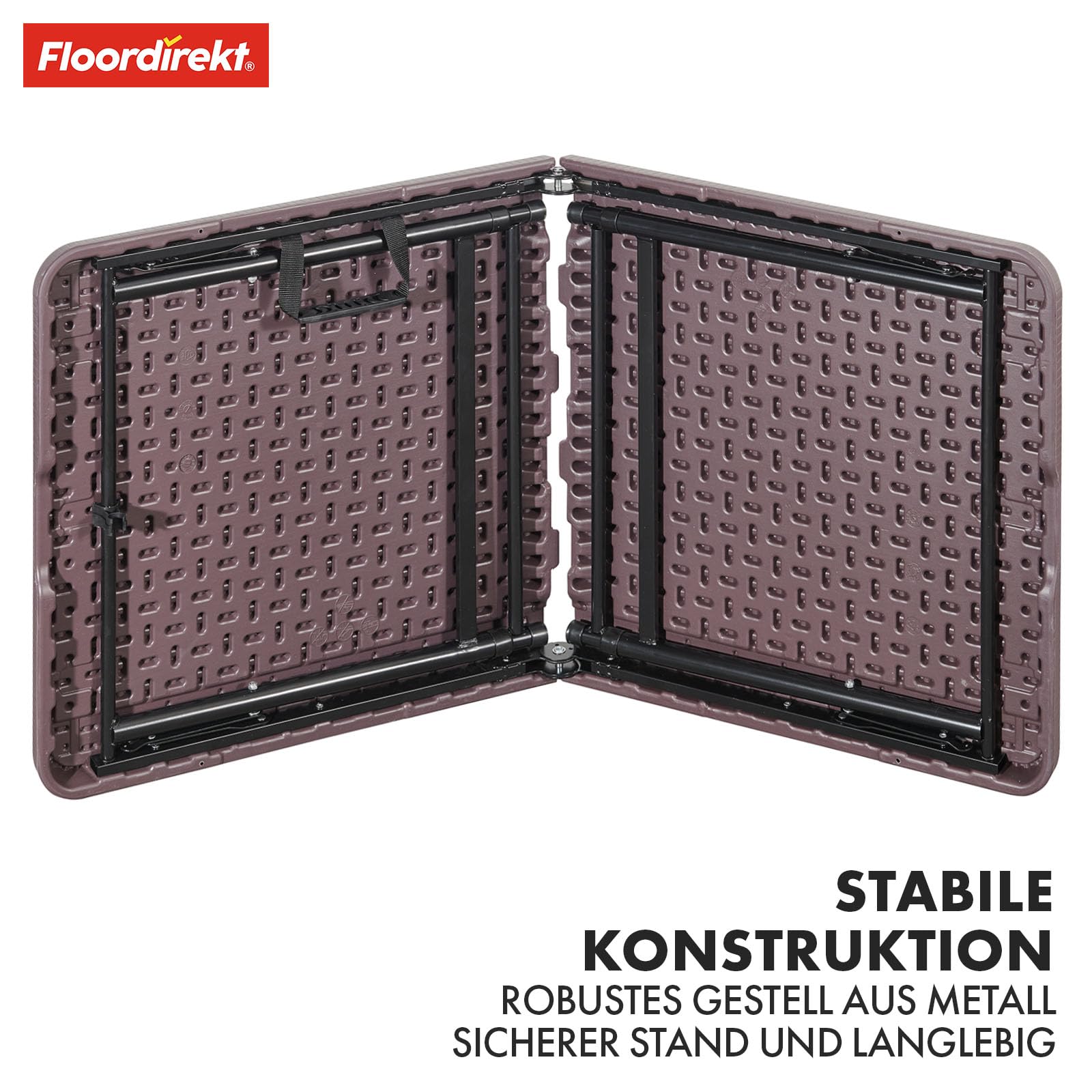 Floordirekt - Tavolo pieghevole in alluminio 3 pezzi - Tavolo da campeggio multifunzionale - Ideale per esterni e interni (saga)