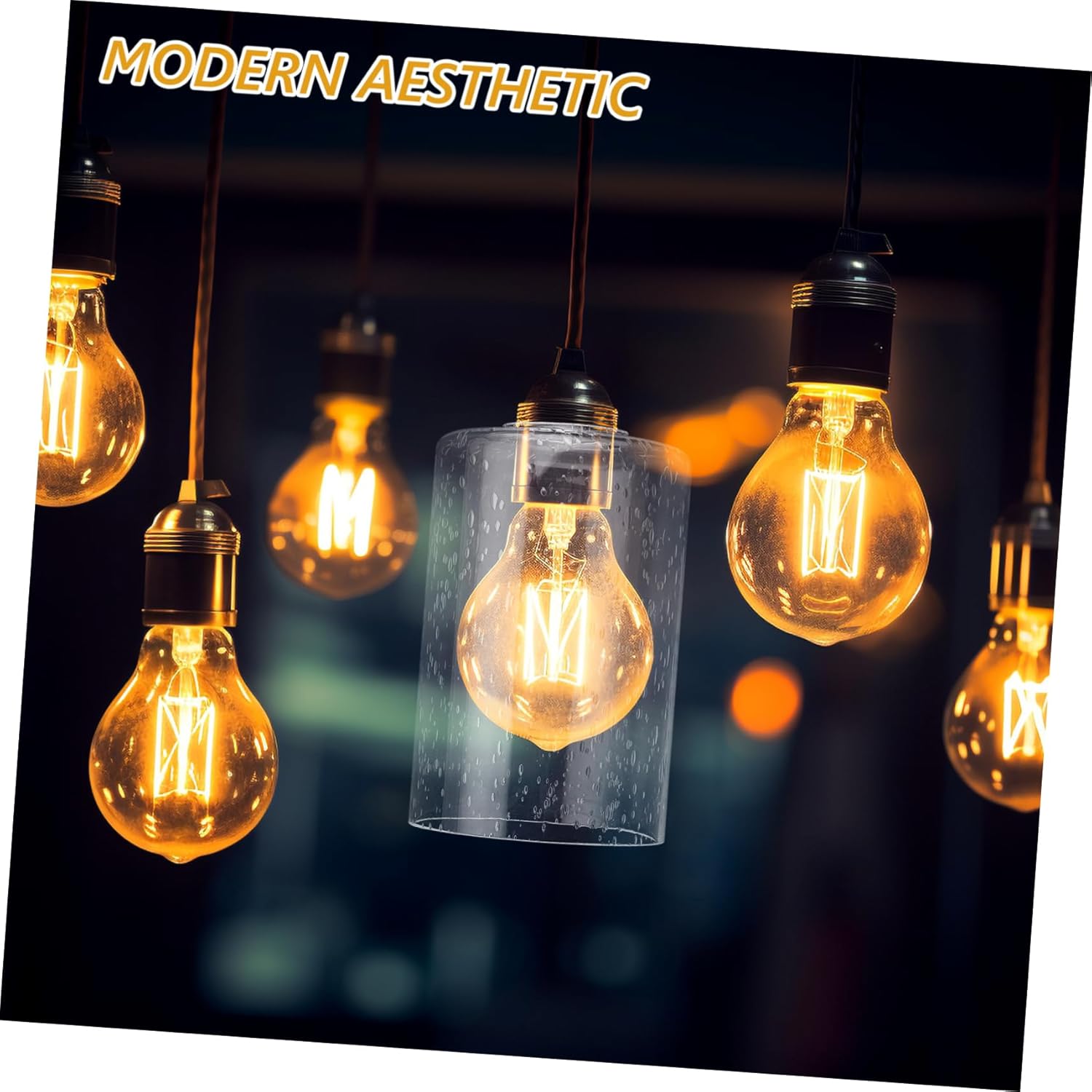 SOLUSTRE Replacement Glass Lampshade Bubble Clear Cylinder Shade 5.9 Inch for Pendant Table Wall Lamp Fixtures Modern Decorative Light Cover
