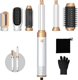 1000W Air Styler 6 in 1 Hair Air Styler Set, 200 Millions Negative Ionic Hair Styler with Hair Dryer Brush, Hair Dryer Curler, Auto Curling Wands, Air stylers for Women All Hair Type