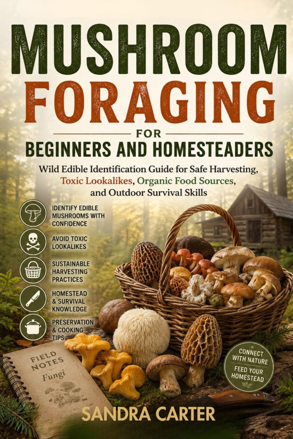 Mushroom Foraging for Beginners and Homesteaders: Wild Edible Identification Guide for Safe Harvesting, Toxic Lookalikes, Organic Food Sources, and Outdoor Survival Skills