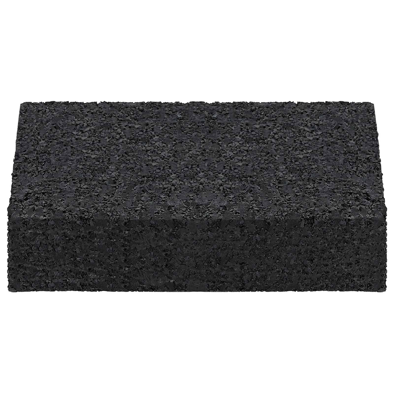 Tapis de terrasse antidérapant en granulés de caoutchouc, noir, 6