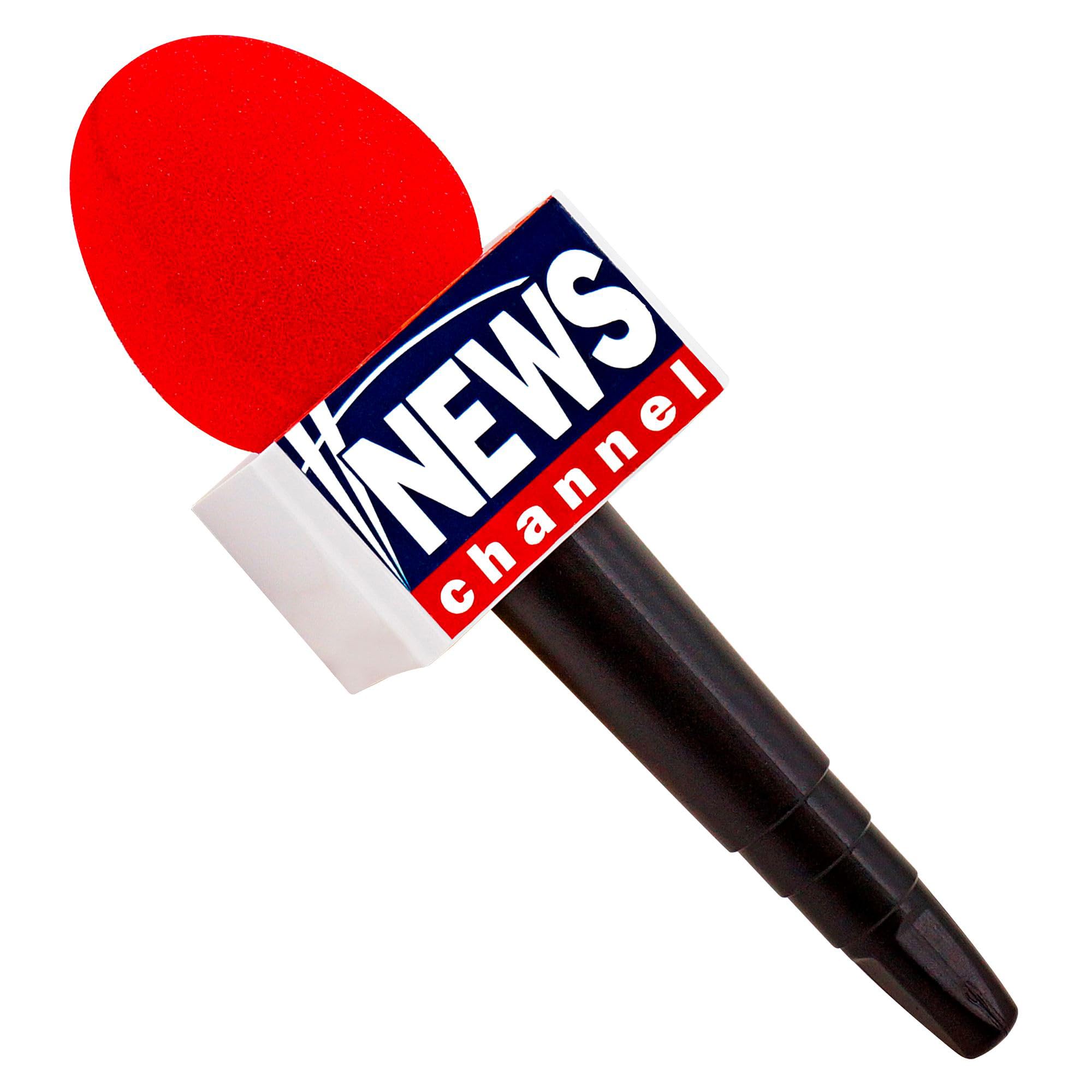 W WIDMANN MILANO Party Fashion - Mikrofon Breaking News, 25 cm, Akcesorium Prezenter, Karnawał