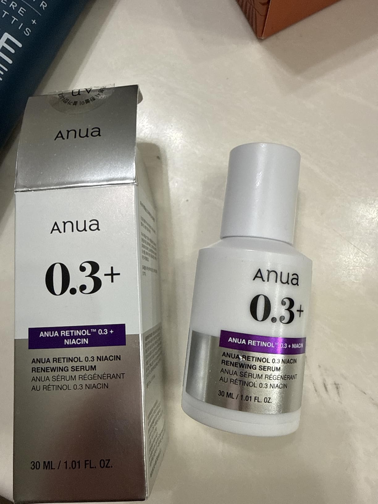 Anua Retinol Serum for Smooth & Renewed Skin, 0.3% Retinol, 5% Niacinamide, Hydration & Glass Skin, Gentle for Beginners, Korean Skincare, 1.01 fl oz
