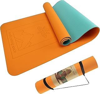 Eco-Friendly Non-Slip Yoga Mat – 6mm Thick TPE, Extra Grip for Home & Gym – Lightweight, Durable, Sweat-Resistant – With C…