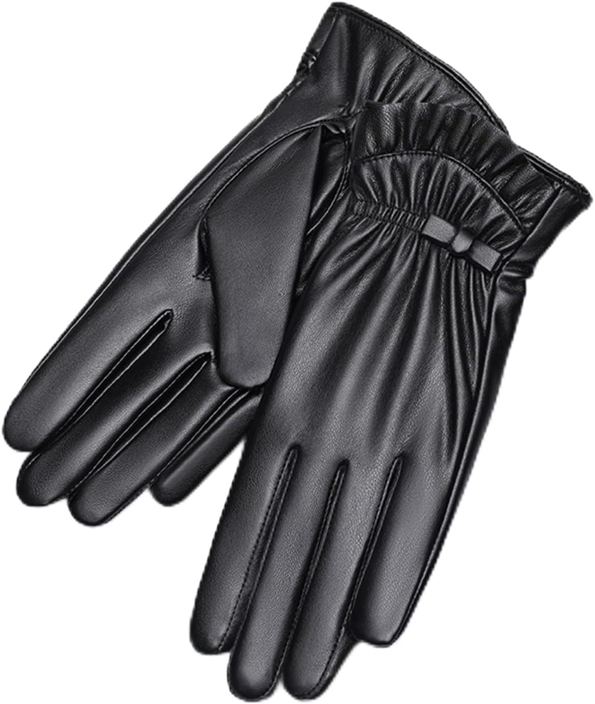 [小さな店] 手袋 防寒 レディース レディースレザーグローブ防風厚く暖かいアウトドアグローブ 通勤 通学 自転車