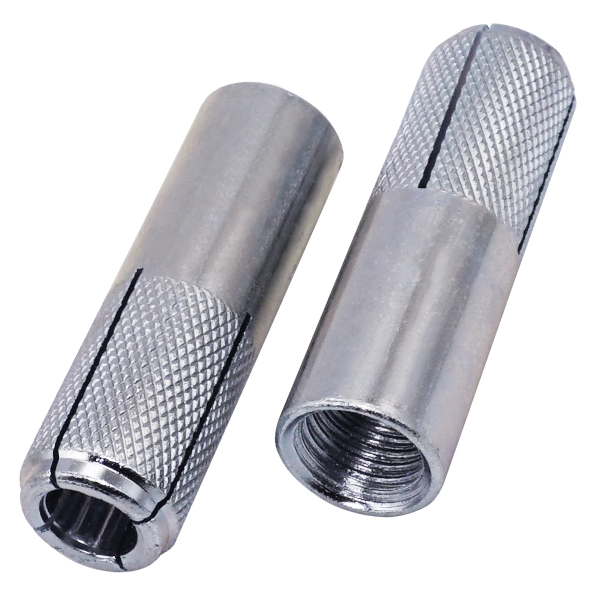 Skir'co (4 Pcs) Knurled Drop In Anchors M16 X 65 Mm, Expansion Bolt Sleeve, Wall Dowels, Concrete Anchor