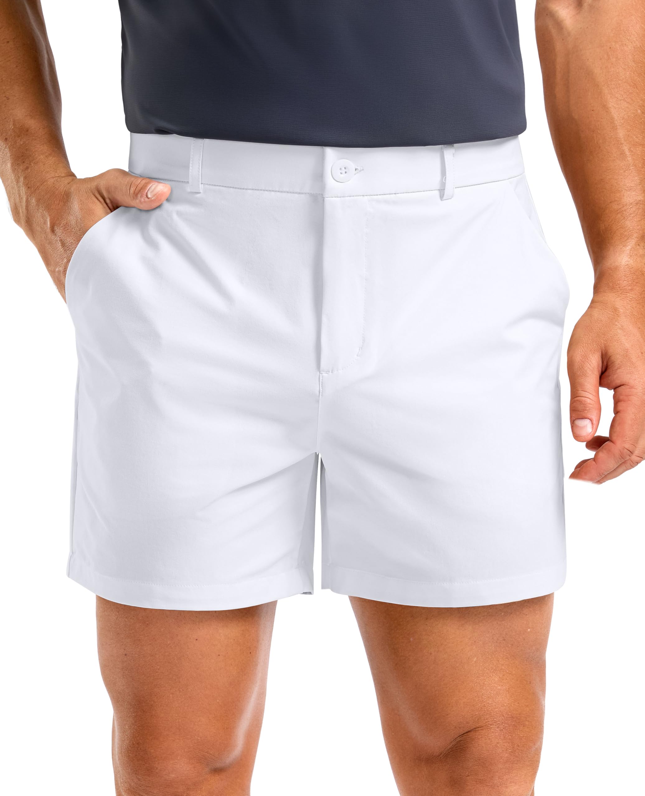 Soothfeel Men's Casual Shorts 5/7/9 Inch Golf Dress Shorts with 4 Pockets