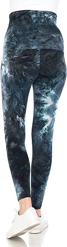 Miniatura 3 de Leggings Depot Women's Tie Dye Printed Maternity Tights Pregnancy Over The Belly Yoga Leggings