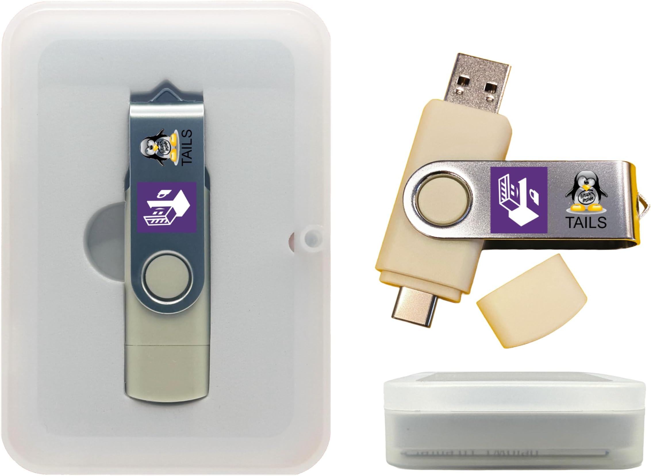 Linux Tails Bootable USB Flash Drive for PC – Anonymous Internet Access & Privacy-Focused Operating System – Run Live on Any Computer Without Leaving Traces or Censorship