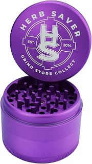 HerbSaver 60mm Aluminum Herb Grinder - Aircraft-Grade, Diamond-Sharp Teeth, Magnetic Lid, Matte Finish