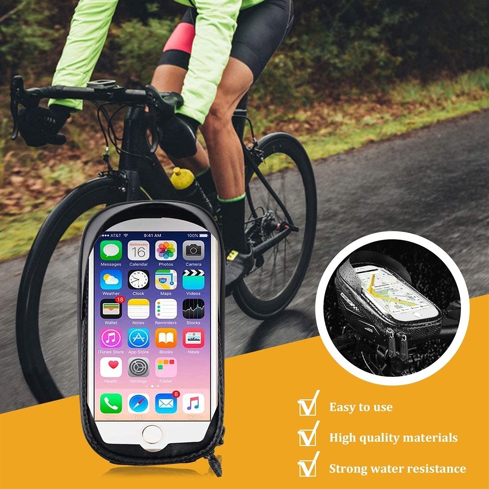 Bolsa for Manillar de Bicicleta montaña, Bolsa for, Plegable for Montar al Aire Libre