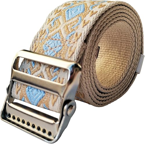LAMBOX Cinturón de transferencia de cinturón de marcha con cincha jacquard suave y cómoda de 2 pulgadas para cuidadores, personas mayores, ancianos,