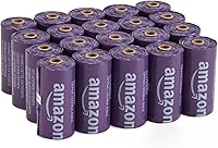 Amazon Basics Premium Lavender Scented Leak-Proof Dog Poop Bags, 300 Count (15 Rolls of 20) - Large 13x9 Inch