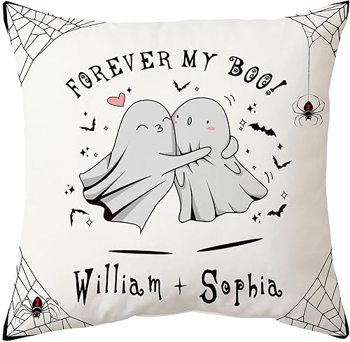 Miniatura 8 de Hyturtle Almohada personalizada para pareja (inserto incluido) Regalos para él  Decoración espeluznante de Halloween  Decoración de aniversario de