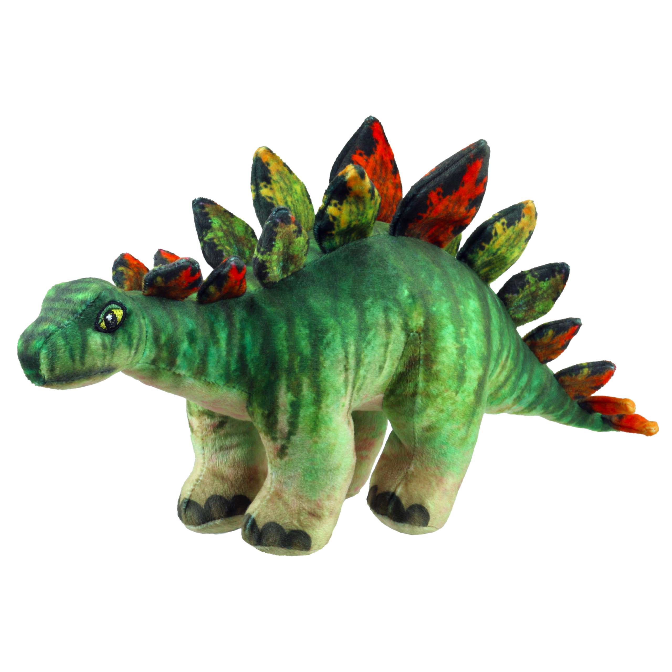 Wilberry Large Stegosaurus Soft Toy, NHM Dinosaur Collection, Lifelike Plush with Spiked Tail