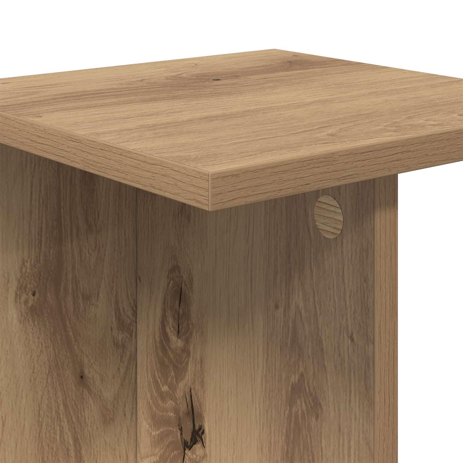 Supporto per piante, 2 pezzi, in legno, ingegneria, rovere, artigianale, 25