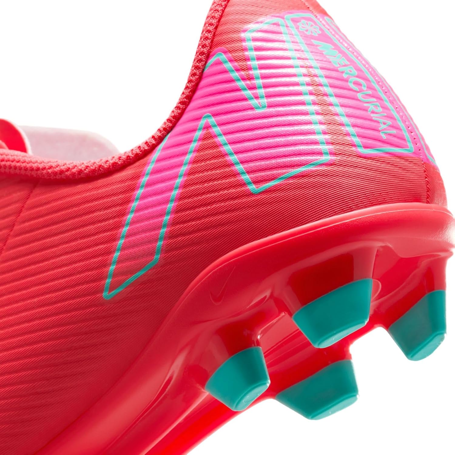 Nike Jr. Mercurial Vapor 16 Club Little/Big Kids' MG Low-Top Soccer Cleats (FQ8286-800, Ember Glow/Aurora Green) Size 5.5