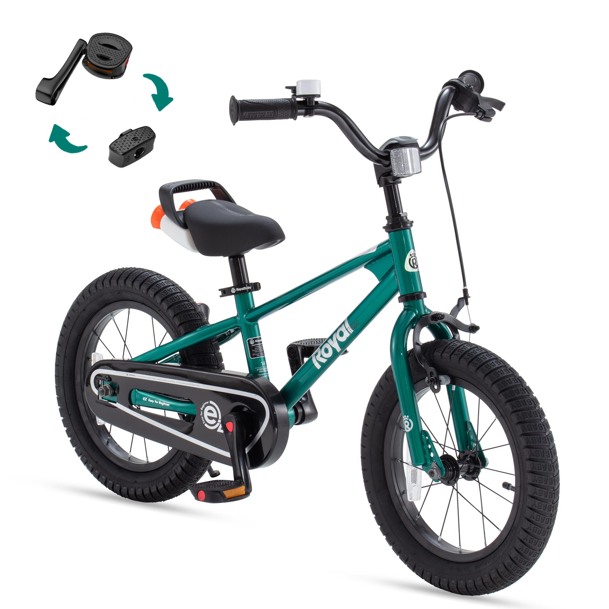 Royalbaby EZ Kids Bike 12 14 16 18 Inch Bicycle with Quick Release Crank Pedal for Beginners Easy Learn Biking Boys Girls Ages 3-9 Years