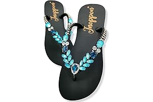 Women's Rhinestone Adorned Flat Sandals