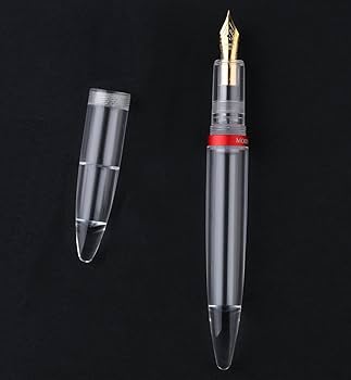 Amazon | 万年筆 F 細字 透明軸 アイドロッパー方式 Majohn M2