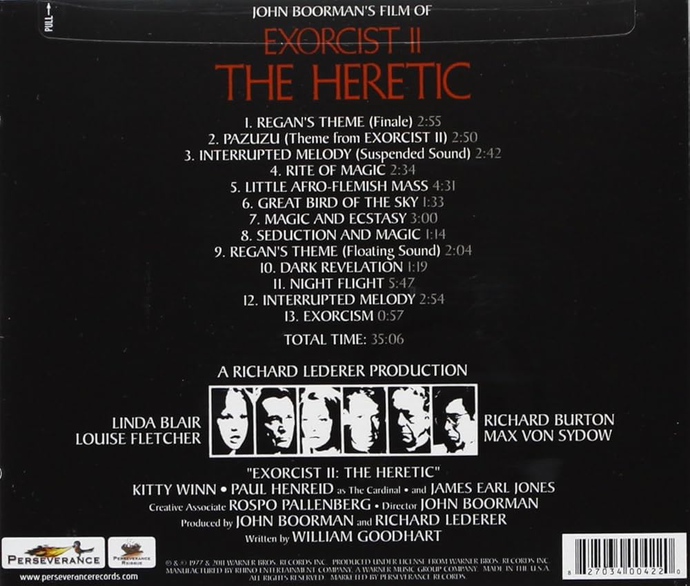 Amazon.co.jp: Ost: Exorcist II: Music