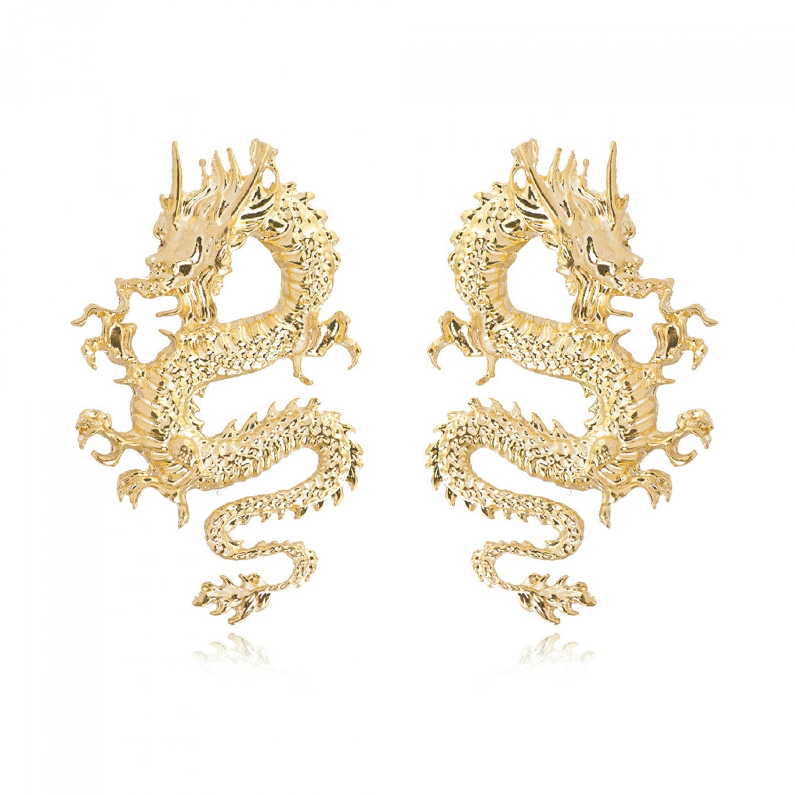 Boucles d'oreilles en argent massif motif serpent totem d'Égypte - 3