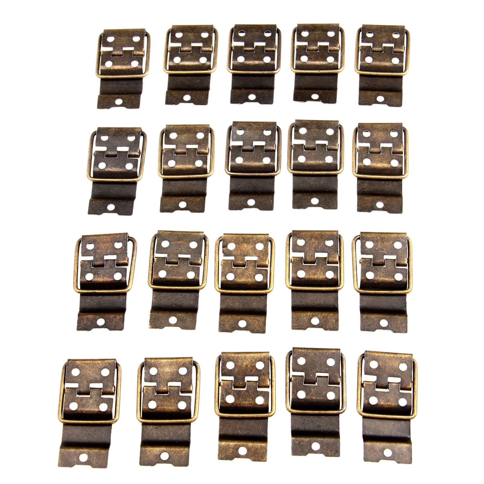 Nvsfzgiyg One Color Hinge, 20Pcs Antique Bronze Cabinet Furniture Door Drawer Jewellery Gift Box 38X21mm