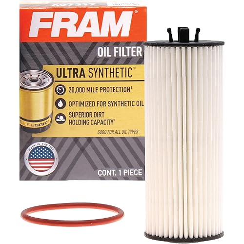 FRAM Ultra Synthetic Automotive Replacement Oil Filter, Designed for Synthetic Oil Changes Lasting up to 20k Miles, XG10955 (Pack of 1)