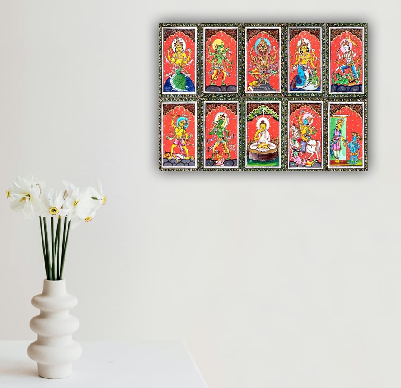 Dashavatara Vishnu Poster - Hindu Art Print -3