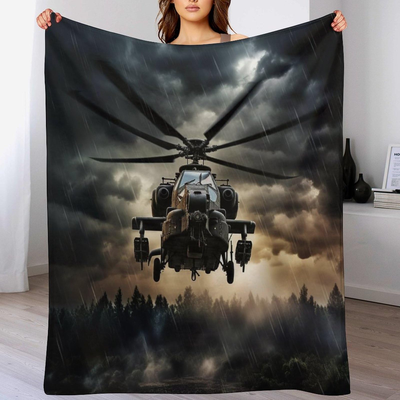 Manta de microfibra de helicóptero texturizada de alta densidad para cama grande