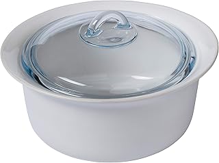 PYREX Casseruola Supreme con Coperchio , Ceramica, Bianco
