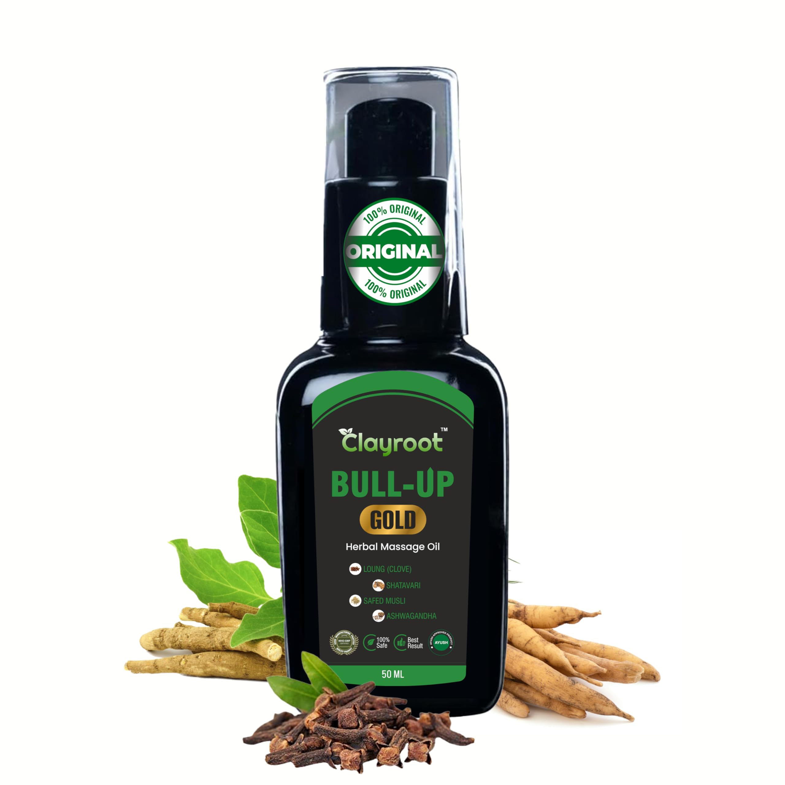 CLAYROOT BULL-UP Massage Oil for Men 100% Pure and Natural - 50 ml | Original Bull up oil | Ayurvedic Bull up Oil for Men (B0DCVXD7QL) Amazon Price History, Amazon Price Tracker
