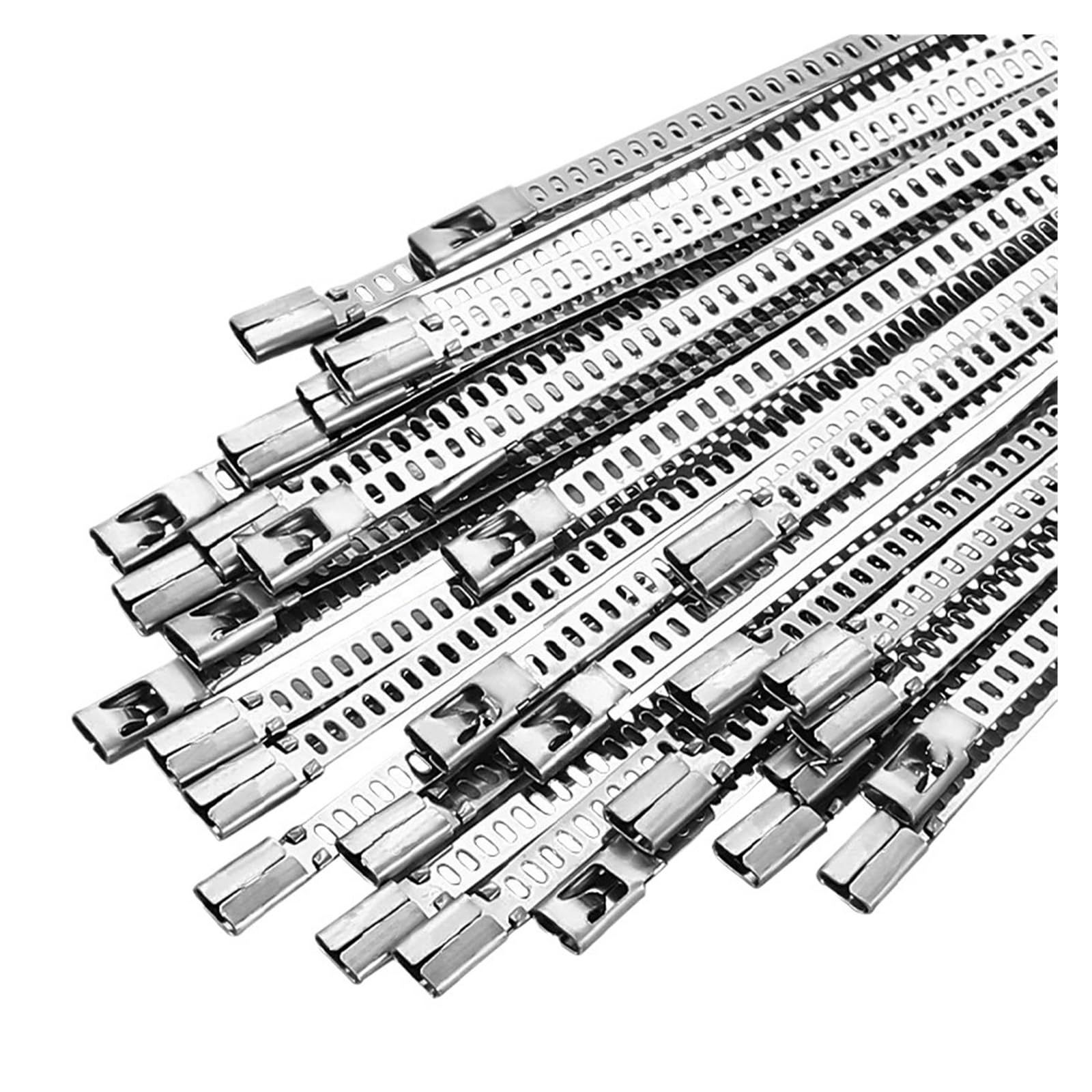 Violdhhjk 5X300mm Stainless Steel Metal Cable Tiemetal Zip Ties 10/100Pcs Stainless Steel Cable Ties 5Mm Heavy Duty Self-Locking Cable Zip Tie Multi-Purpose Metal Exhaust Wrap Locking Ties(,20Pcs)