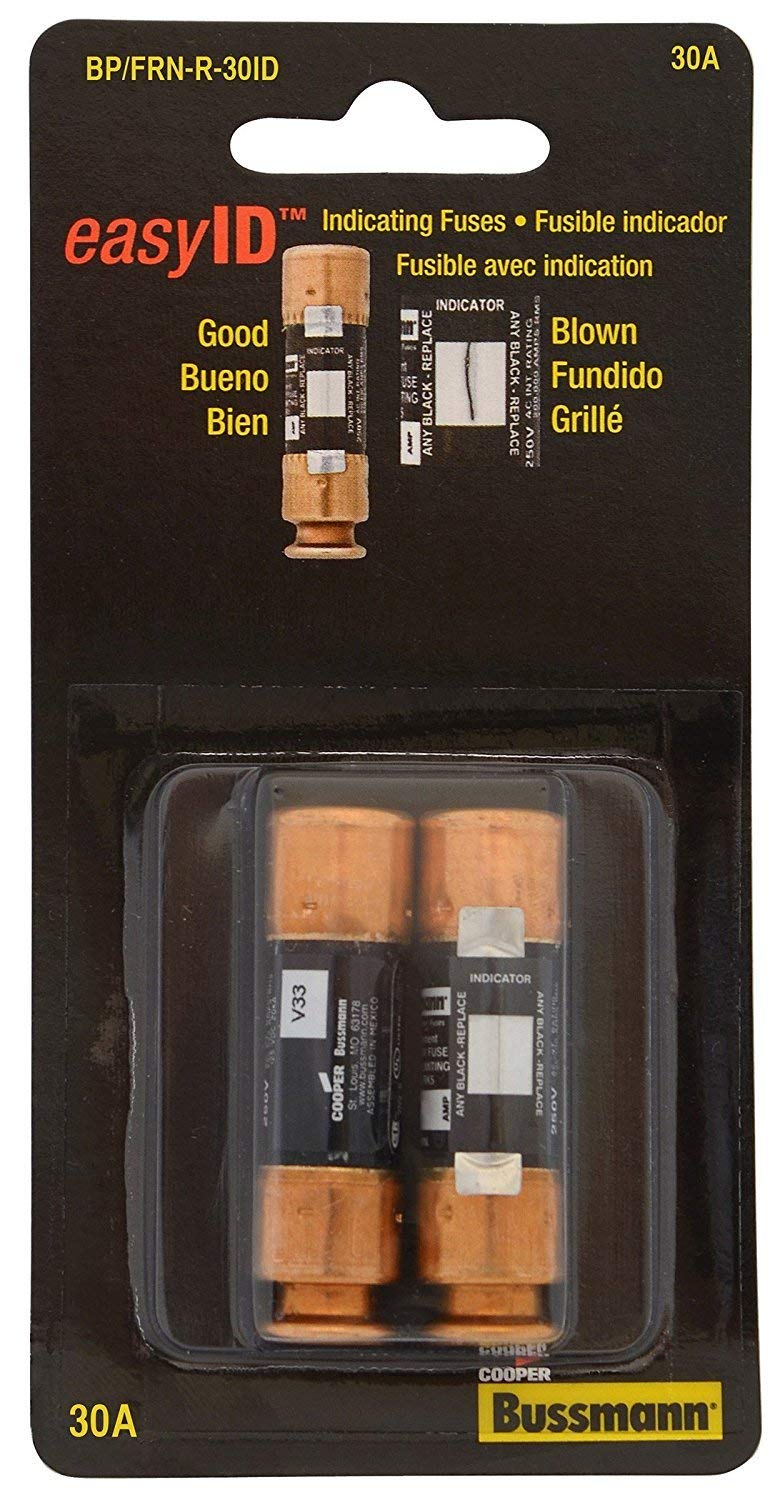 Fusible FRN-R-30ID 30 Amp EasyID temporisation cartouche fusible 2 fils pour tableau électrique