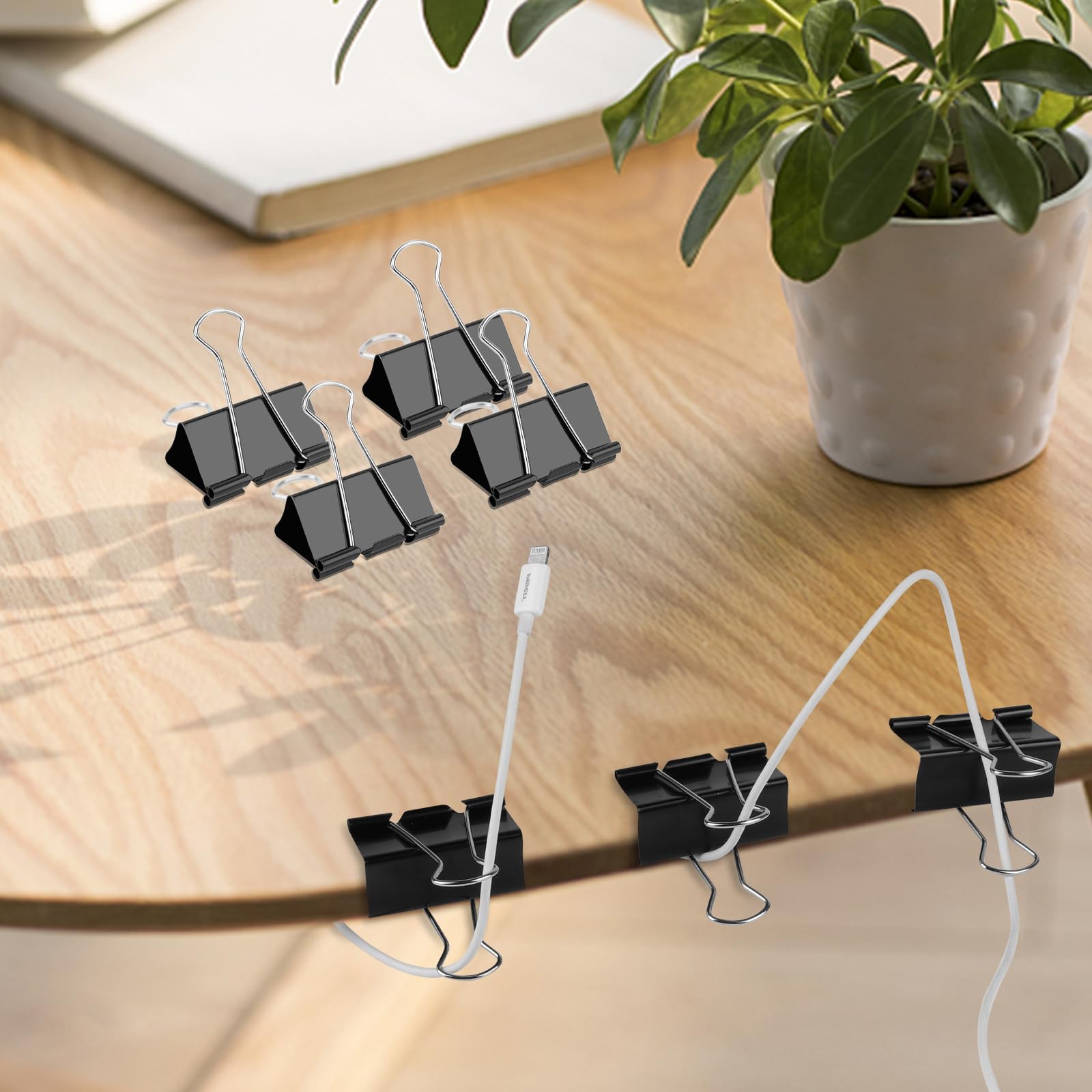 Ufmarine 72 clips grandes para carpetas de 4 cm de longitud, clips de papel grandes para oficina