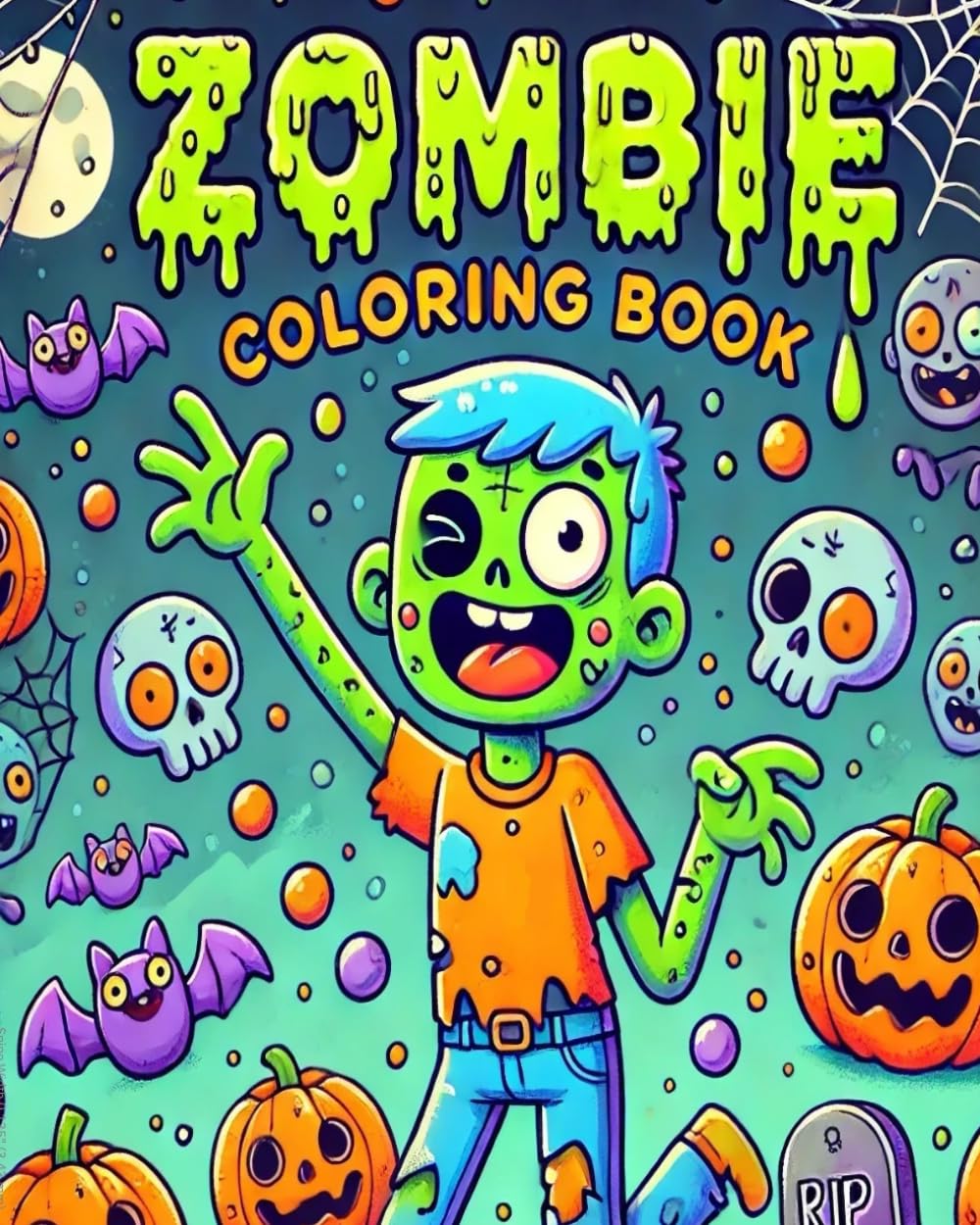 Zombie Coloring Book for Kids: Fun and Non-Scary Halloween Coloring Book for Kids | Inspires Creativity and Imagination