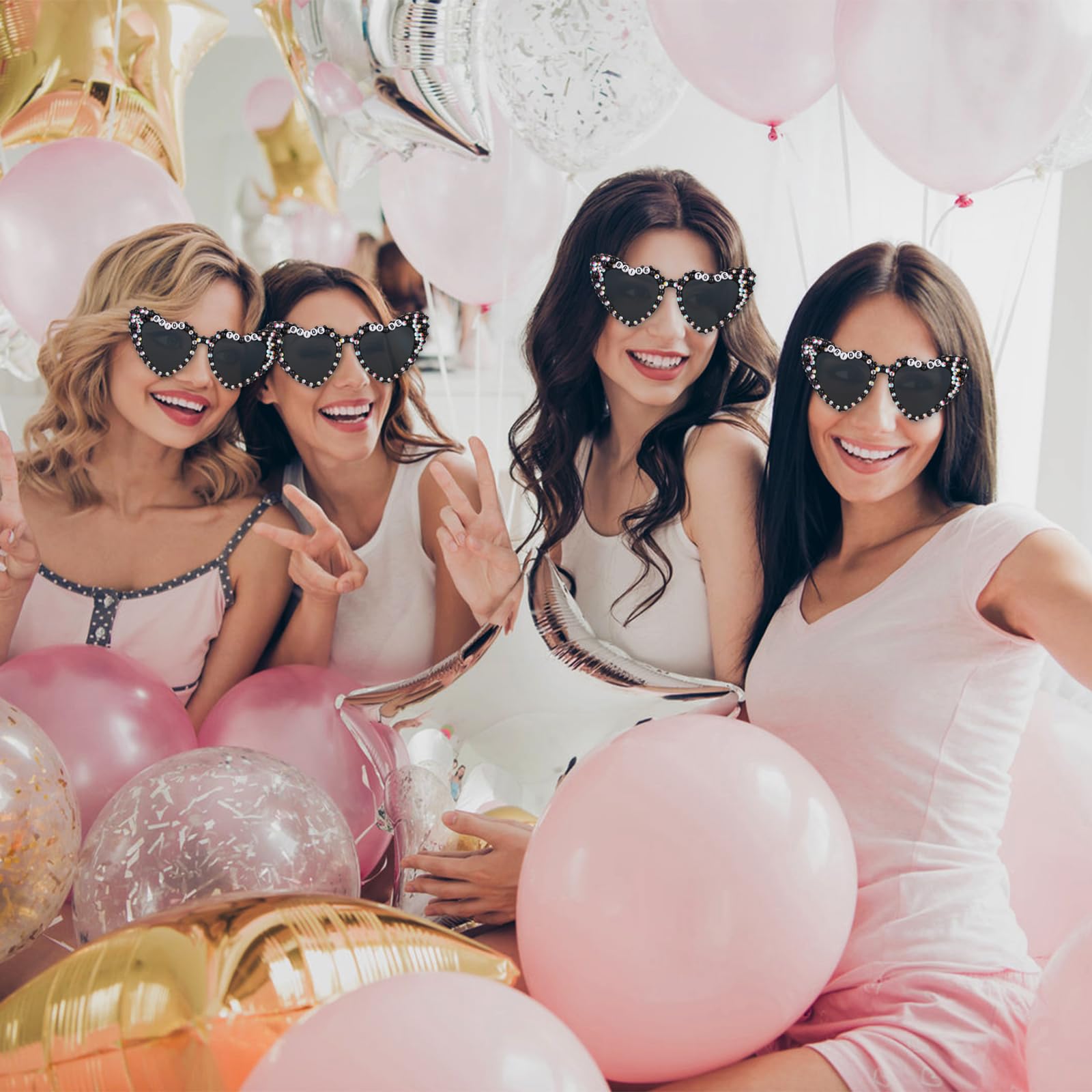 Amazon.com: Etercycle Heart Sunglasses, Bride to Be Gifts  display picture 1