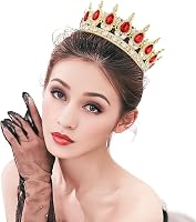 DRESHOW Kristály Barokk Tiara Korona Női Esküvői Fejdísz Strasszos Hercegnő 6