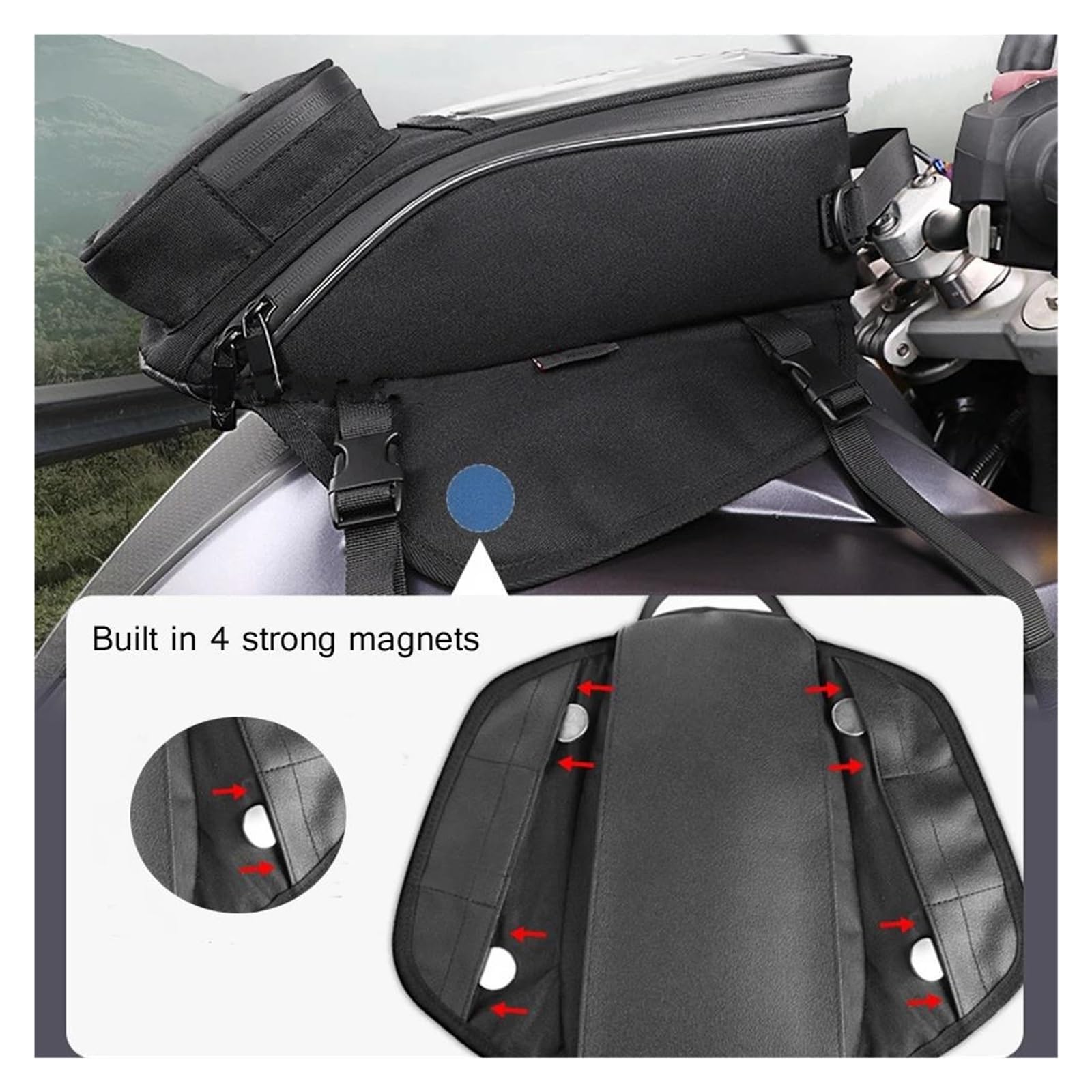 Borse Serbatoio Motociclo Per Ducati Per DIAVEL 1260 1200 Borsa Da Serbatoio Per Moto E Portachiavi Con Cordino(With LOGO)