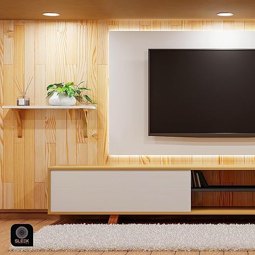 Miniatura 6 de SLEEKLIGHTING Luz de panel plano ultra fina de 6 pulgadas, 12 W, 5CCT seleccionable con caja de conexiones, lámpara LED empotrable regulable de