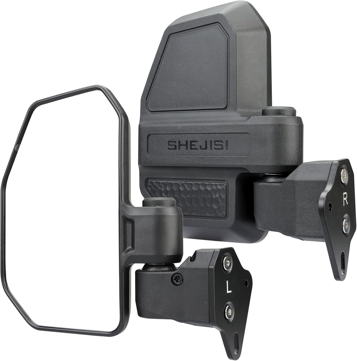 SHEJISI Defender Side Mirrors,2026 New UTV Mirrors Compatible with Can Am Defender HD10 HD9 HD8 HD7 HD5,Suitable for : Full, Half, or No Door,The Spring Back Feature Allows Easy Reset After Fold