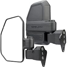 SHEJISI Defender Side Mirrors,2026 New UTV Mirrors Compatible with Can Am Defender HD10 HD9 HD8 HD7 HD5,Suitable for Full, Half, or No Door,The Spring Back Feature Allows Easy Reset After Fold