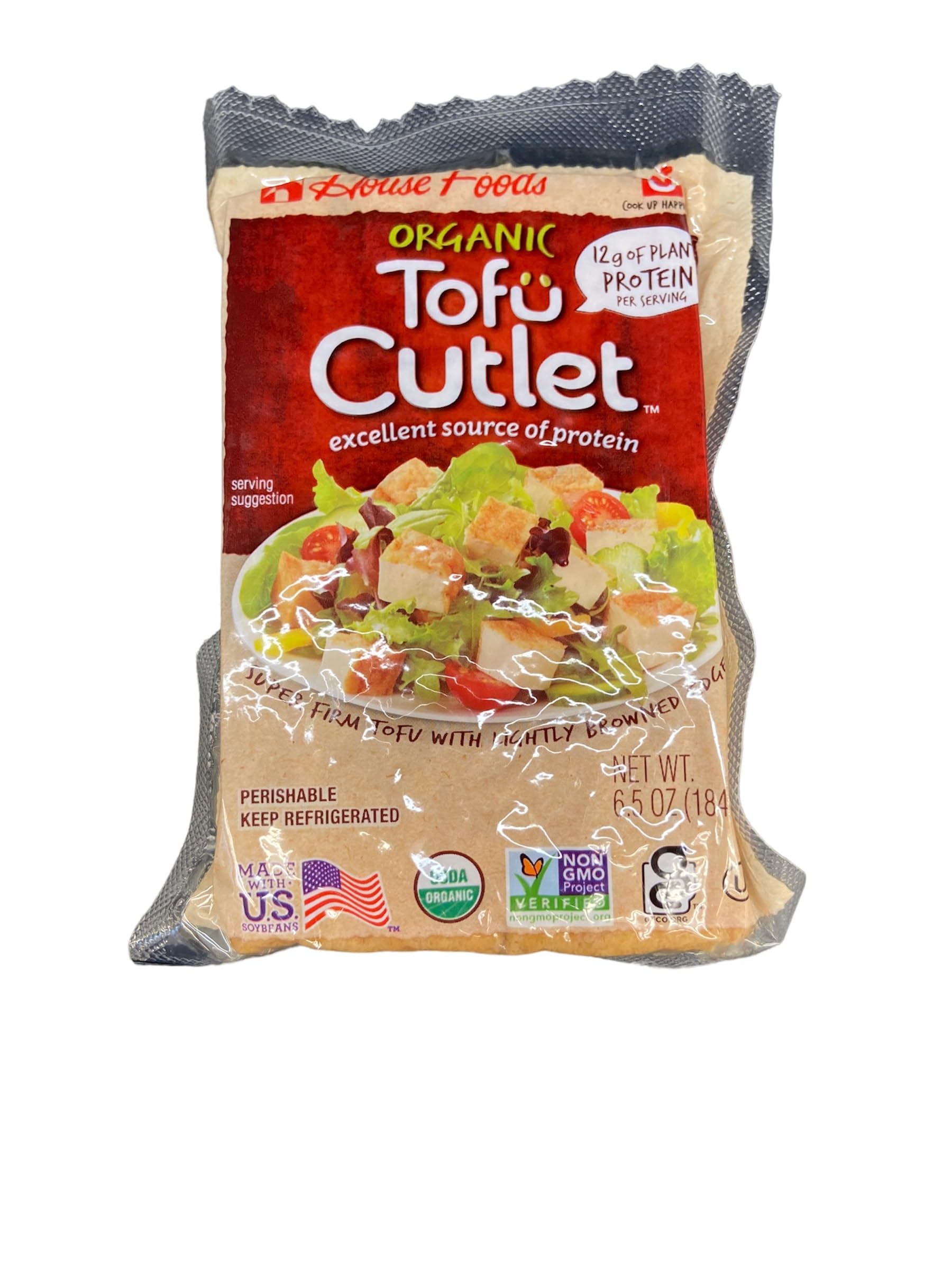 House Atsuage Tofu Cutlet. Organic. Vegetarian. Vegan Friendly. Plant-based. High Protein. Versatile. Japanese Cuisine – 6.5 Oz (pack of 2)