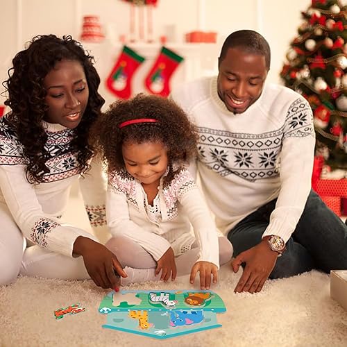 Miniatura 7 de Rompecabezas de 5 piezas del Arca de Noé, rompecabezas de madera para niños de 3 a 5 años, juguete educativo preescolar de la Biblia cristiana para