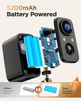BECAMSO Security Cameras Wireless Outdoor Battery: 2K WiFi Camera Indoor for Home Security System - Video Surveillance Equipment Waterproof - 5G Not Supported