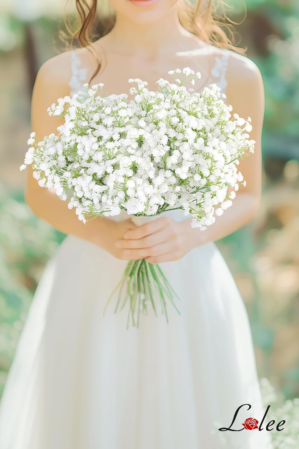 LELEE 30 PCS Baby's Breath Artificial Flowers - White Small Babys Breath Flowers - Real Touch Fake Gypsophila Bouquets for Wedding Decor, Party Arrangements, Home Decoration, DIY Crafts - Image 3